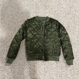 Charlotte Russe Olive Quilted Puffer Jacket